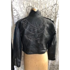 Vintage leather jacket.